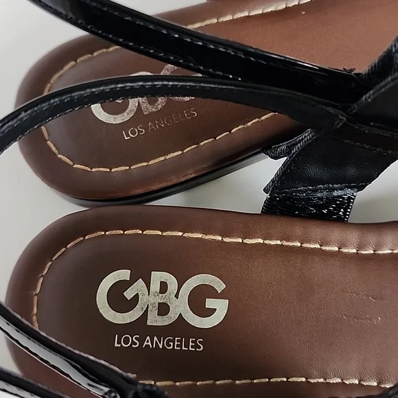 GBG LOS ANGELES Stylish Black/Gray  and Brown Women's Sandals - Picture 6 of 9
